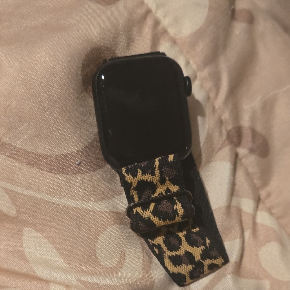 Apple Watch with Leopard Print Band